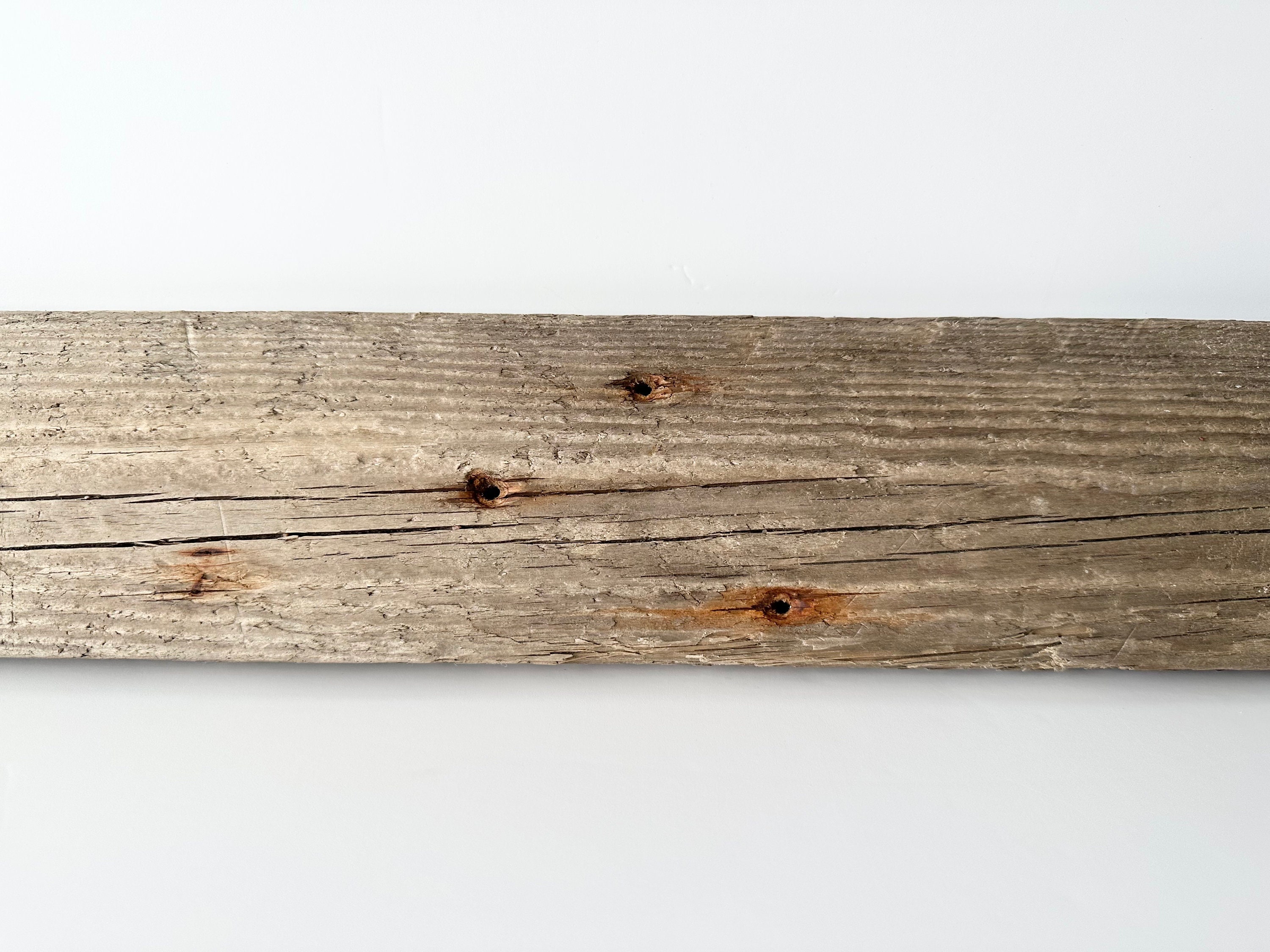 Set of 2 Rustic Wooden Planks, Reclaimed Wood, Raw Wood With Bark