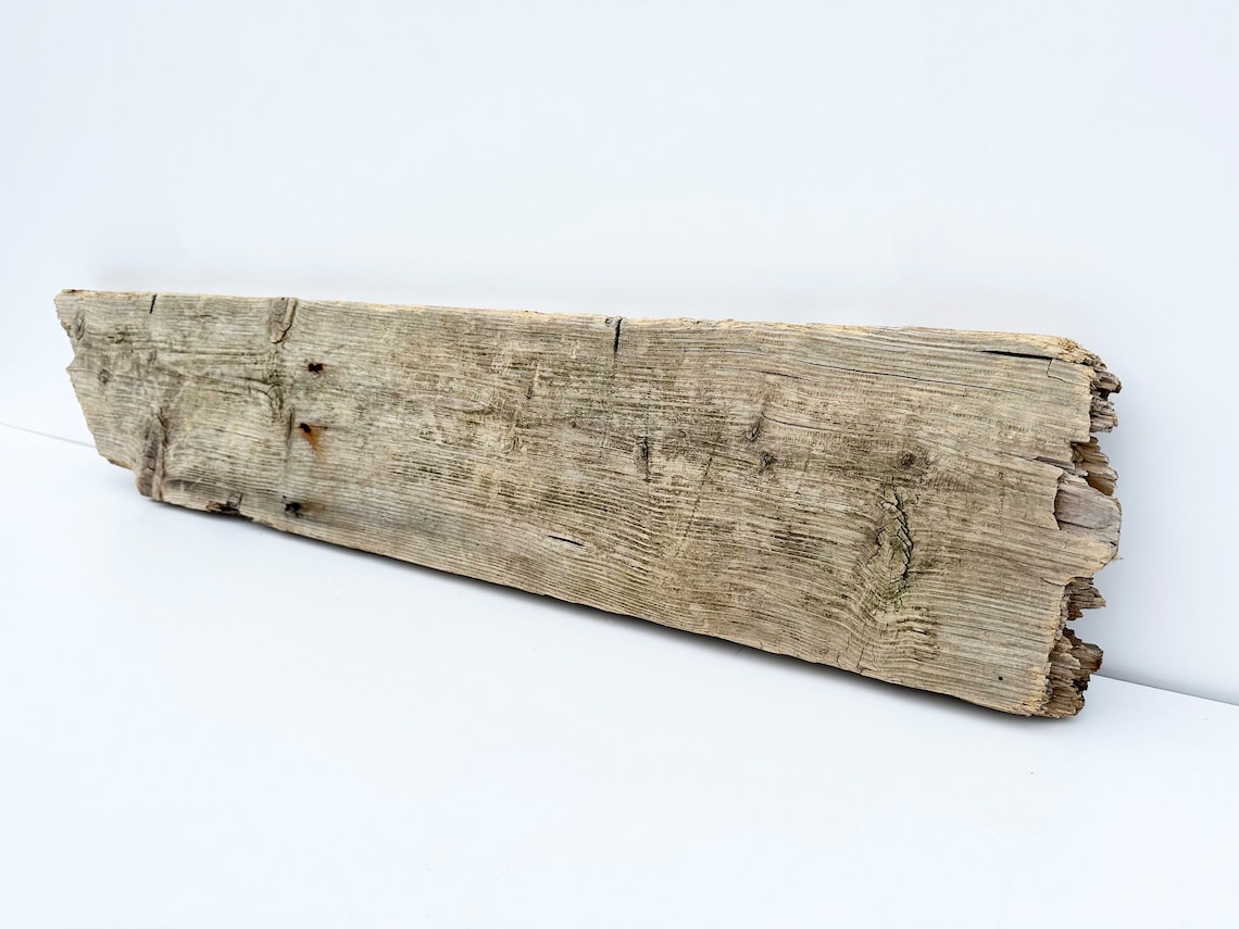 Large Driftwood Plank, Rustic Wood Shelf, Weathered Wood Plank