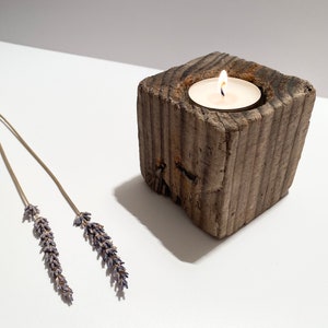 Wooden tea light holder, driftwood candle holder, rustic home driftwood decor, rustic candle holder, wooden candle holder, driftwood candle