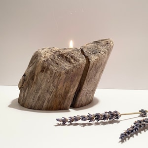 Driftwood candle holder, wooden tea light holder, rustic home driftwood decor, rustic candle holder, wooden candle holder, driftwood candle