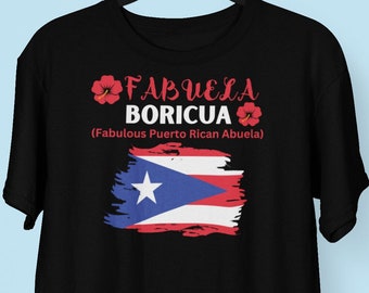 Fabulous Abuela Boricua T-shirt, Puerto Rican Grandmother Shirt, Fabuela Boricua Shirt, Puerto Rican Pride T-shirt Encanto Puerto Rico