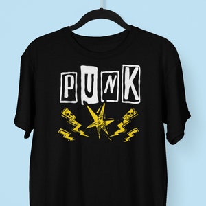 Punk Rock Tshirt, Punk Rock Singer Skulls Grafiti T-shirt