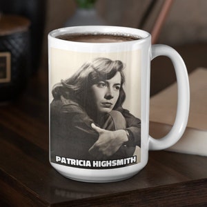 Tasse à café Patricia Highsmith, romancière, - Cadeau pour auteurs d&#39;intrigues policières pour les fans de littérature à suspense