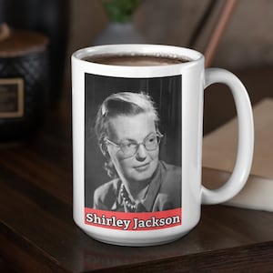 Shirley Jackson Literary Mug: Celebrate American Horror & Mystery Author with Gothic-Inspired Drinkware