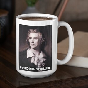 Friedrich Schiller German Dramatist Literary Portrait Coffee Mug - Poet Writer Gift for Book Lovers
