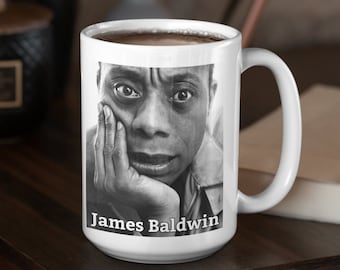 James Baldwin Mug, Black History Month Mug, Black Writer American Author Coffee Mug