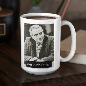 Gertrude Stein Literary Portrait Coffee Mug for Book Lovers and Writers