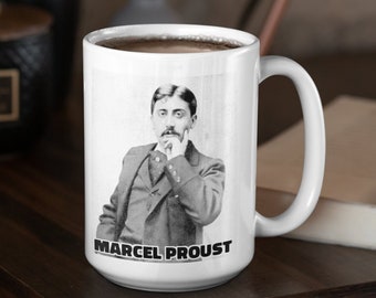 Tasse à café Marcel Proust, Marcel Proust, tasse d'écrivain français, auteurs célèbres, cadeaux littéraires