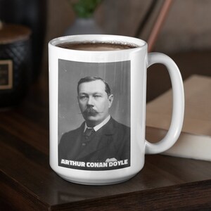 Sherlock Holmes, Arthur Conan Doyle, Sherlock Holmes Mug, Arthur Conan Doyle Mug, British Author, Famous Writers Mug, Literary Gift