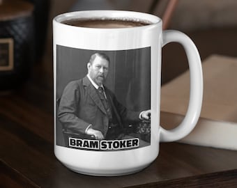 Bram Stoker Dracula Mug, Bram Stoker, Dracula Mug, Horror Writer Mug, Literary Gifts