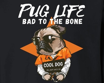 Sudadera Pug Life, Pug Dueño Camisa, Pug Dog Sudadera Shirt, Camisa Dog Lover, Camisa Pug Divertida, Pug Mom Shirt, Pug Dad Camisa, Camisas Perro, Perros