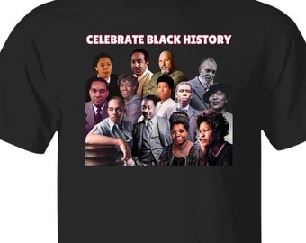 Black Writers Celebrate Black History Month Literary Tshirt, Zora Neale Hurston, Toni Morrison, Chester Himes, Langston Hughes, Maya Angelou