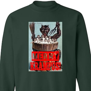 Merry Krampus Sweatshirt, Evil Christmas Shirt, Christmas Horror Shirt, Krampus, Krampus shirt, Christmas Horror Gift, Horror Fan Shirt