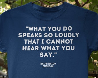 Ralph Waldo Emerson Tshirt, Transzendentalismus Spruch Shirt, Schriftsteller Shirt, Leser Geschenk, Buchwurm Lehrer Massachusetts T-shirt