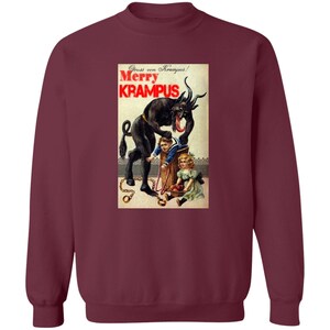 Merry Krampus Sweatshirt, Krampus, Horror Christmas Shirt, Evil Christmas, Bad Santa Shirt, Horror Christmas Gift, Horror Holiday Sweatshirt image 5