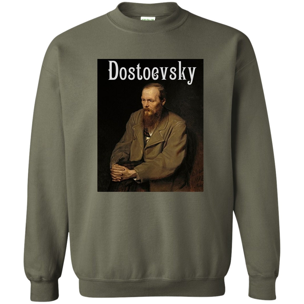 Fyodor Dostoevsky Crewneck Pullover Sweatshirt, Russian Literature Sweatshirt