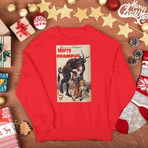 Merry Krampus Sweatshirt, Krampus, Horror Christmas Shirt, Evil Christmas, Bad Santa Shirt, Horror Christmas Gift, Horror Holiday Sweatshirt image 8