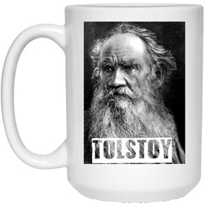 Leo Tolstoy Mug: Russian Literature Classic War and Peace Anna Karenina Coffee Cup Gift