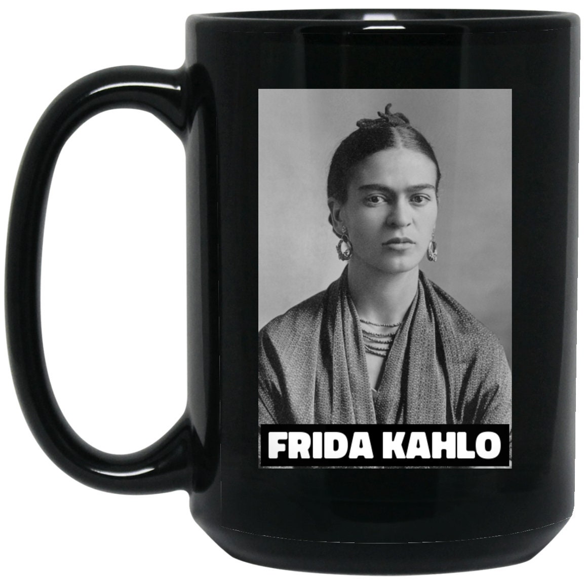 Frida Kahlo Coffee Mug, Mexican Artist Coffee Mug, Artist Portrait