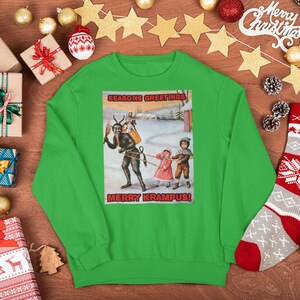 Krampus Sweatshirt, Krampus, Christmas Horror Sweatshirt, Evil Christmas Shirt, Horror Gift shirt, Seasons Greetings shirt, Evil Holiday