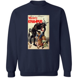 Merry Krampus Sweatshirt, Krampus, Horror Christmas Shirt, Evil Christmas, Bad Santa Shirt, Horror Christmas Gift, Horror Holiday Sweatshirt image 4