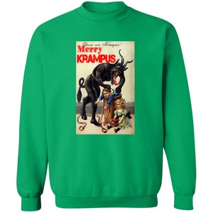 Merry Krampus Sweatshirt, Krampus, Horror Christmas Shirt, Evil Christmas, Bad Santa Shirt, Horror Christmas Gift, Horror Holiday Sweatshirt image 2
