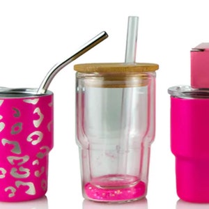 Mini 3oz Tumbler Leopard Print Cheetah Print Hot Pink 3 oz Mini Tumbler Stainless Steel  Gift for Her Shot Glass Cute Mini cup
