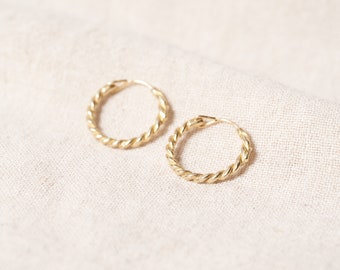 TWIST HOOPS n.1 in bronze