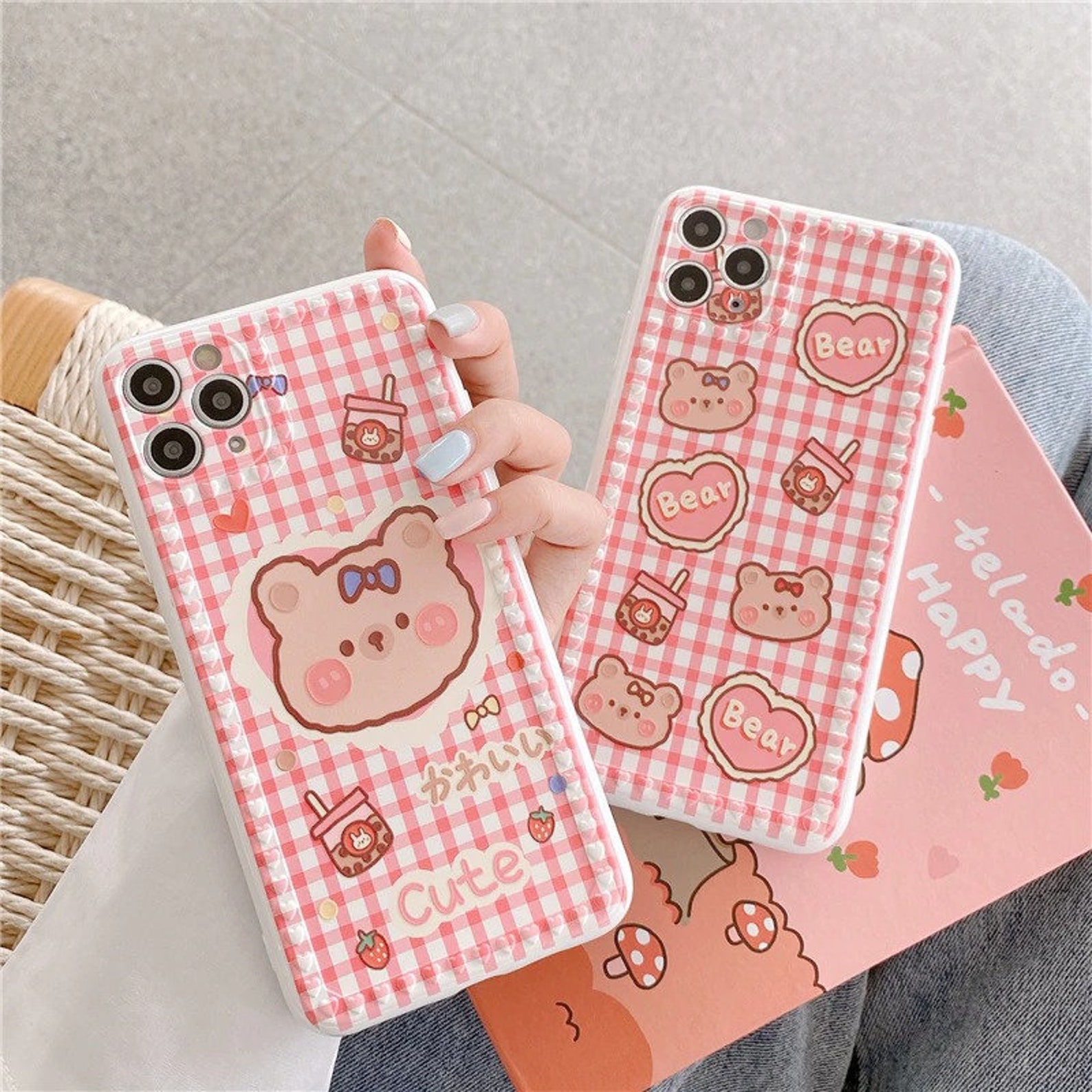 Boba Phone Case Kawaii Boba Bear Silicone Phone Case For Etsy