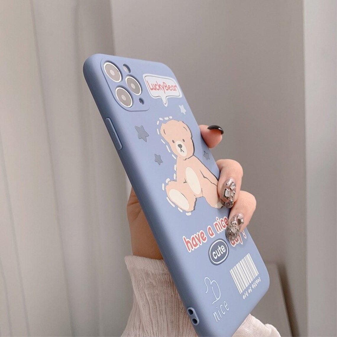 Cute Japanese Phone Case Japanese Kawaii Retro Lucky Bear Etsy