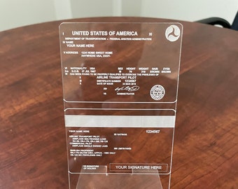 Pilot License Cell Phone Desk Stand