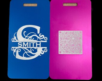 Split Letter Monogram Metal Baggage Tags (1 Pair)