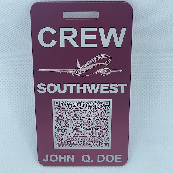 Airline Crew Aluminum Crew Baggage Tags