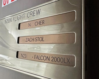 Flight Crew Placards