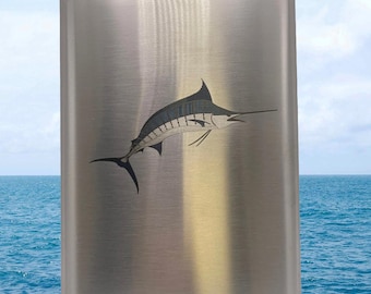 Blue Marlin Stainless Flask