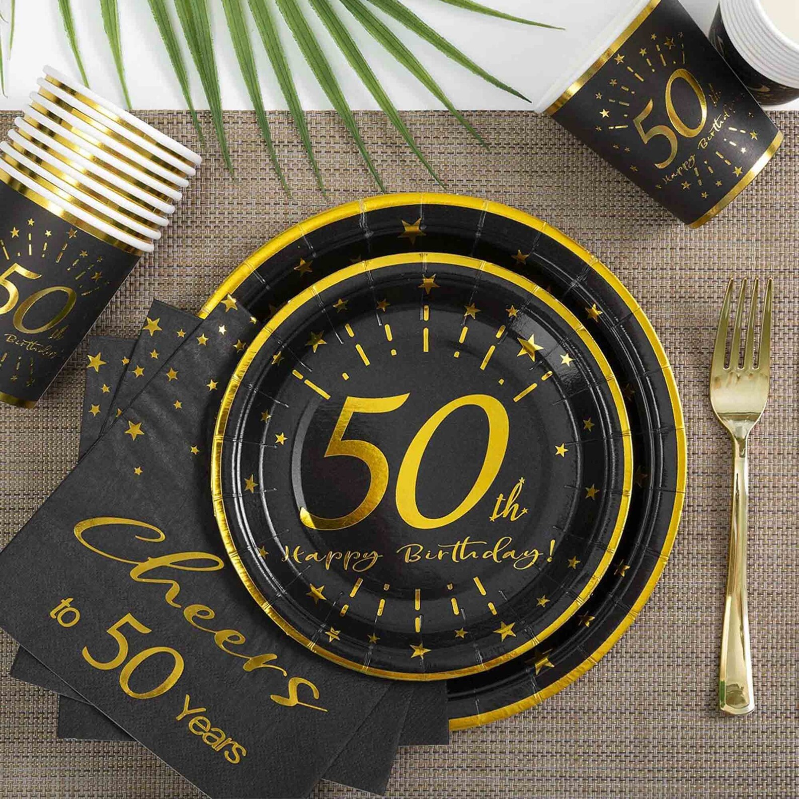 50th Birthday Plates and Napkins and Cups Sets Serves 30 Etsy