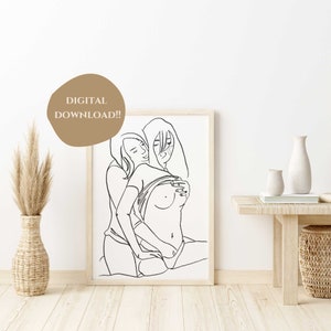 Lesbian Art Print, Lesbian Love Gift, Lesbian Wedding Gift, Lesbian Anniversary Gift, Gay Art Print, lesbian girlfriend gift,LGBTQ art print