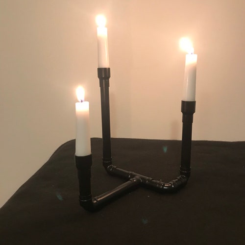 Black candle holder