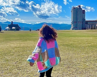 WZÓR: Patchworkowy kardigan