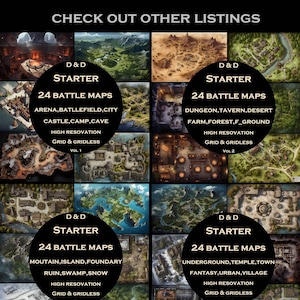 DnD Starter Battle Map Bundle - 24 Battlemaps D&D polyvalents dans les ...