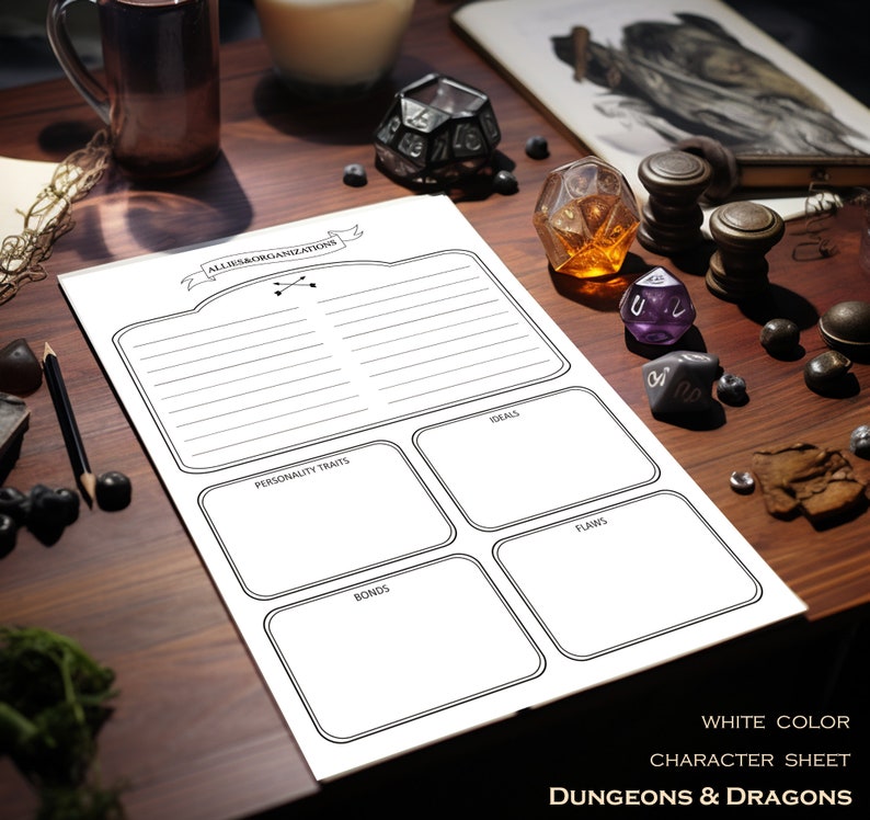 Comprehensive Dnd 5e Character Sheet Printable PDF 6 - Etsy