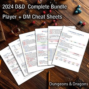 D&D 2024 Complete Bundle - Player Guide + DM Cheat Sheets | Digital Download PDF