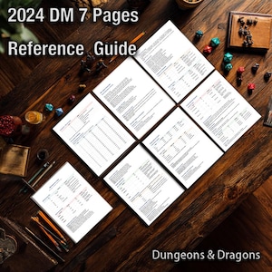 7-Page D&D 2024 DM Reference Guide | Complete Dungeon Master Handbook PDF | GM Tool Kit |  Instant Digital Download