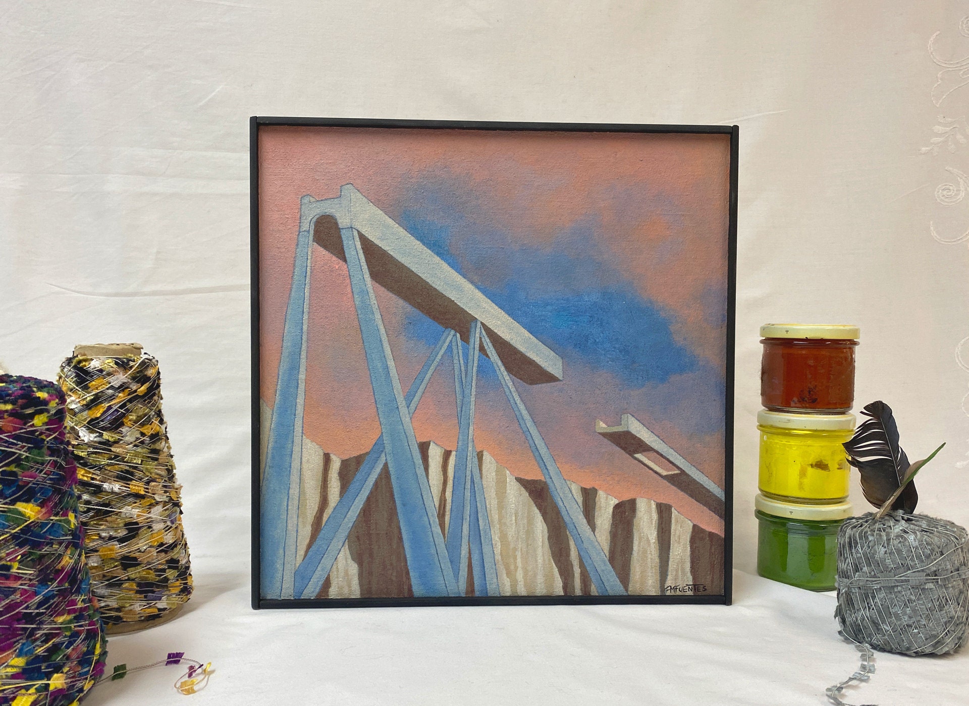 Titre Tableau Burnt Bridge 