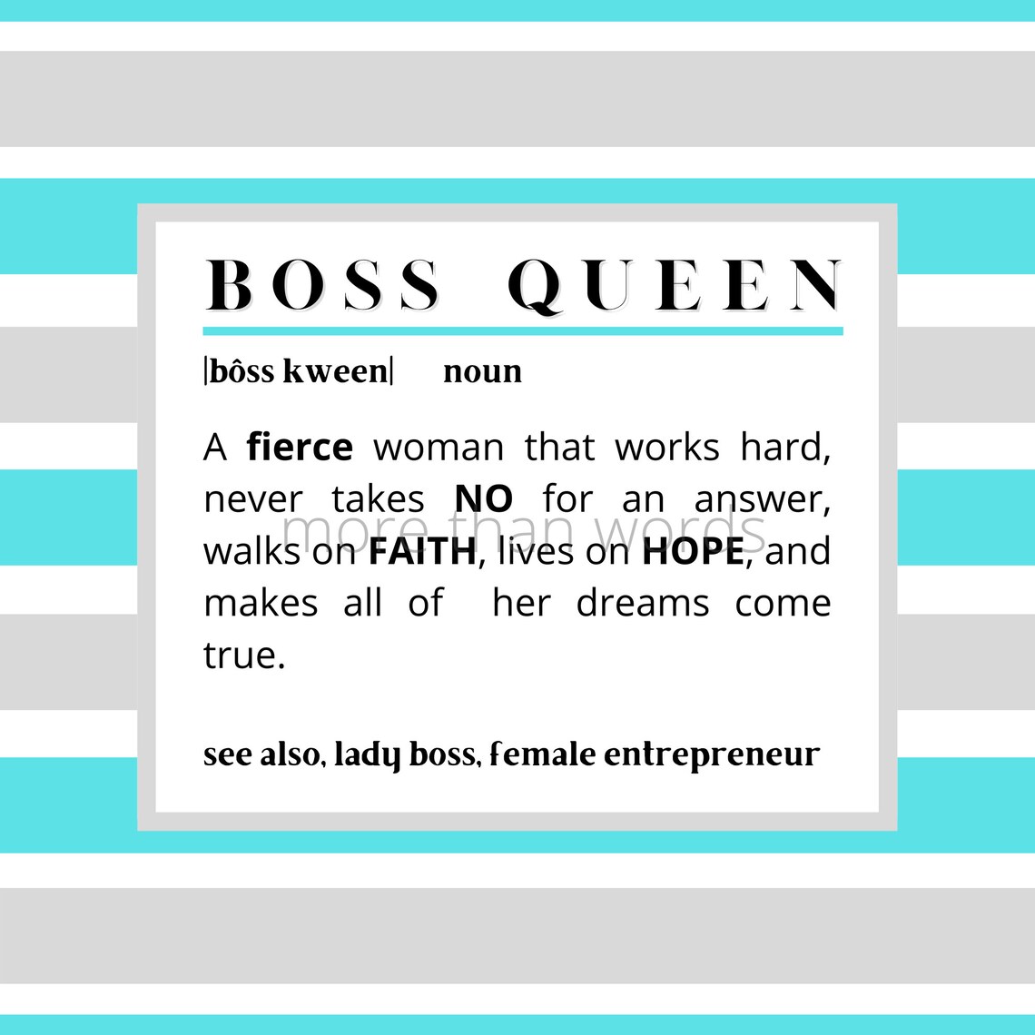 Boss Queen Art-Boss Lady Quotes-Female Entrepreneur-Printable Etsy