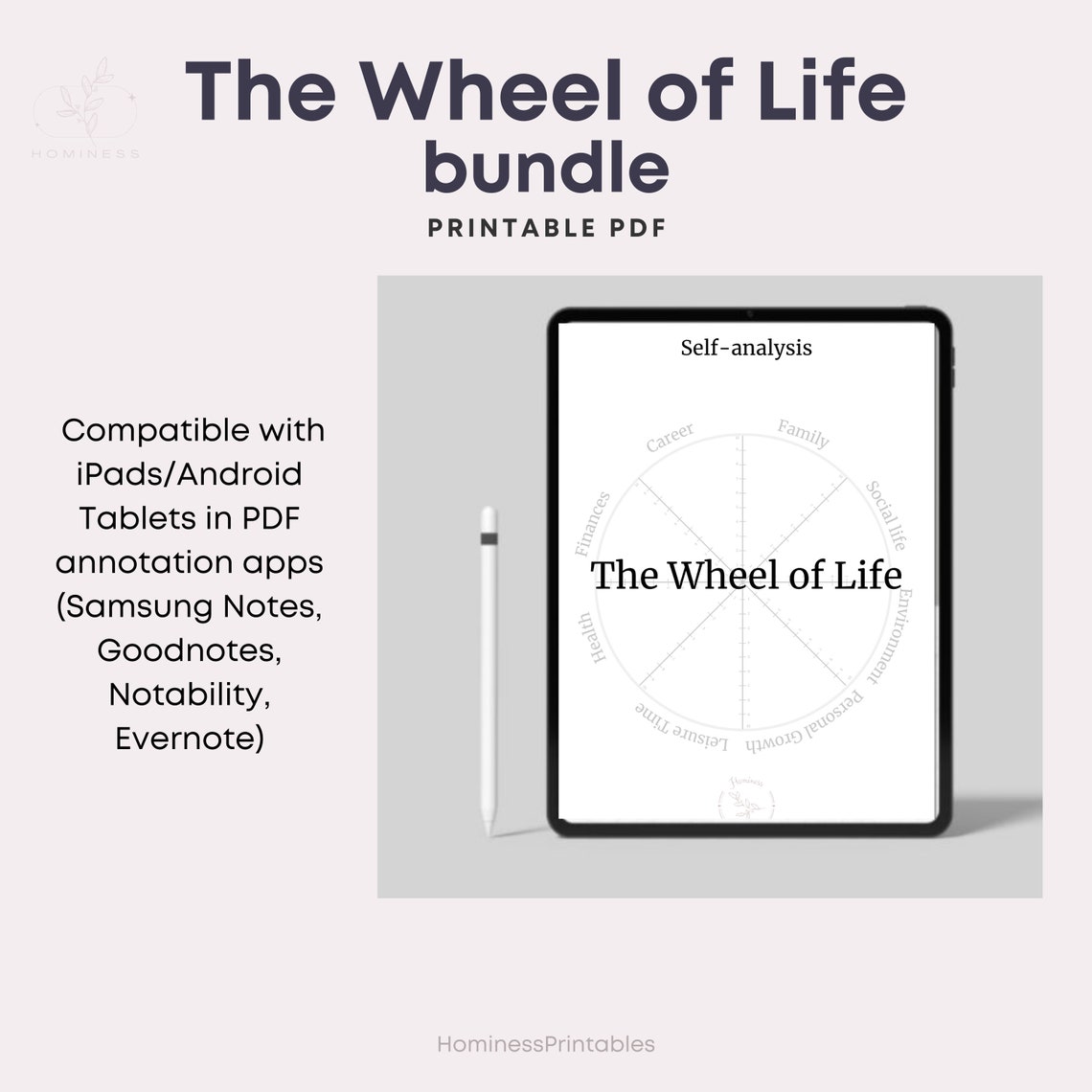 Wheel of Life Bundle Template Printable. Life Wheel Printable Planner ...