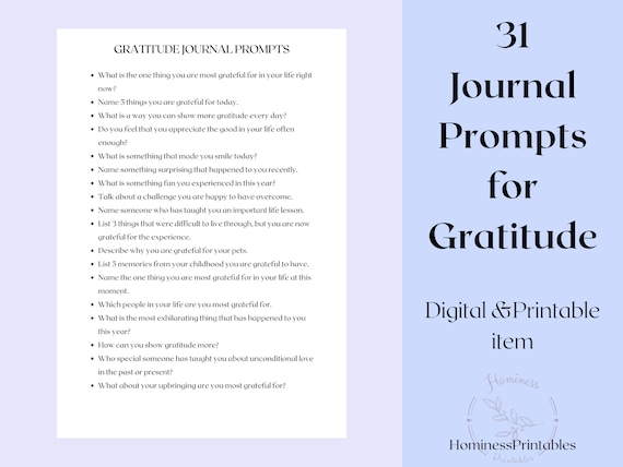 Gratitude Journal Prompts Shadow Work Prompts Gratitude - Etsy