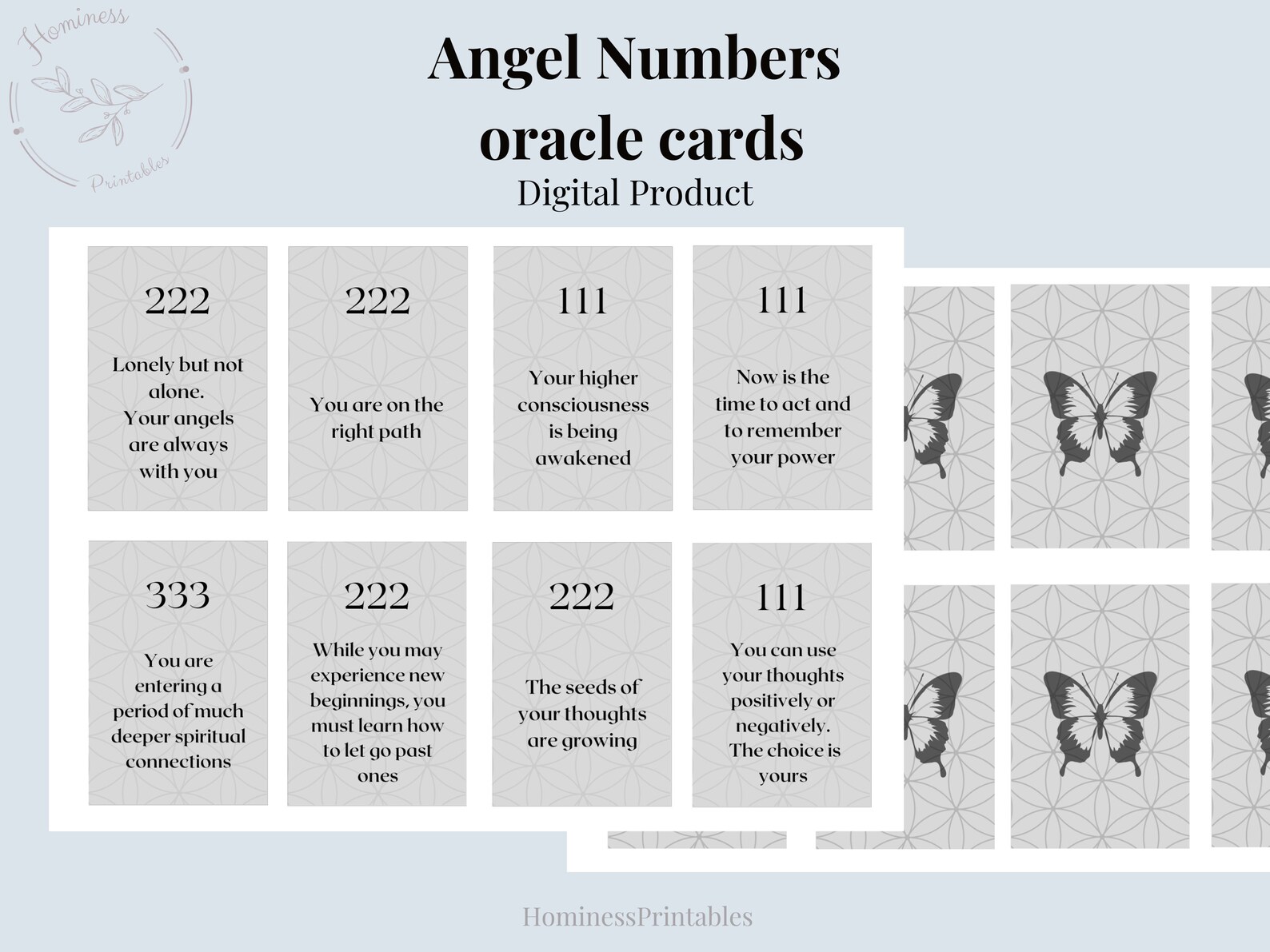 Angel Numbers Oracle Deck Printable. Angel Numerology. Angel - Etsy