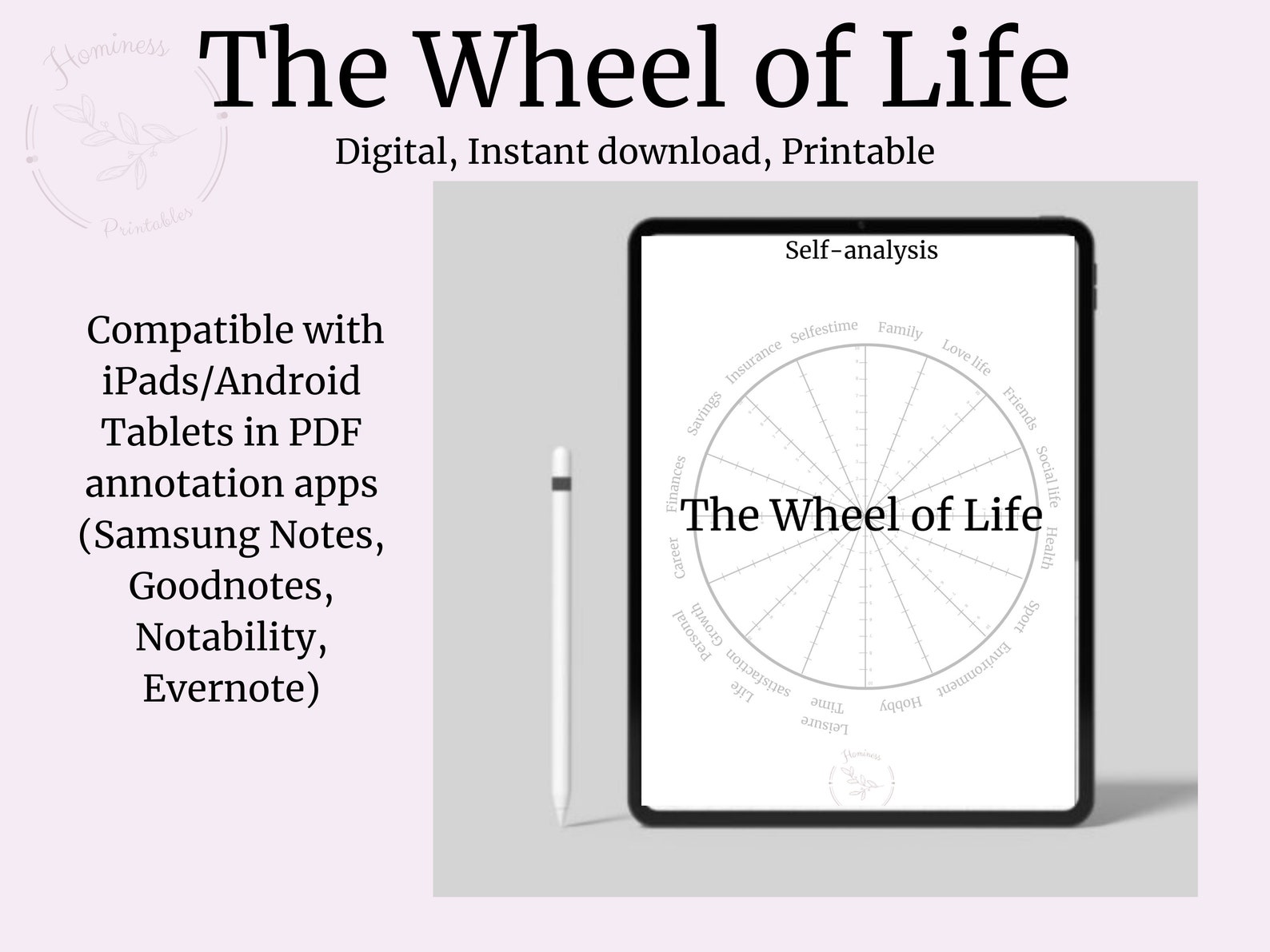 Wheel of Life Printable. Wheel of Balance. 16 Areas. Life Etsy