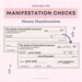 Manifestation Checks Printable. Money Manifestation. Manifestation ...